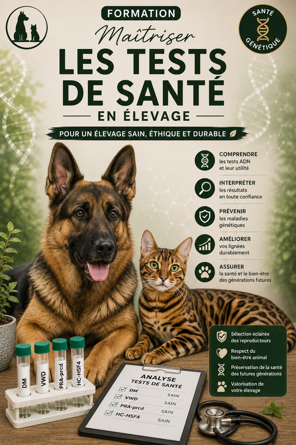 Tests de santé en élevage
